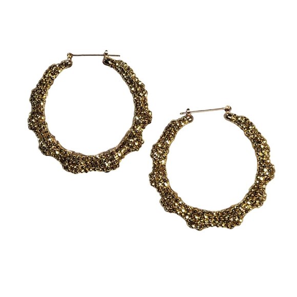 BCBGeneration Gold Tone Hoop Earrings, Set of 2 - Picture 3 of 6
